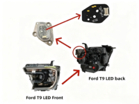 Module LED couleur pour feux de jour Ford Ranger T9 avec yeux d'ange LED ambre et panneaux LED DRL