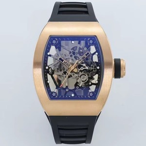 Reloj mecánico automático de oro rosa, esqueletizado, resistente al agua, con diseño de logotipo OEM. - Product Image 2