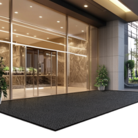 Tapis de porte rectangulaire en nylon à poils coupés, antidérapant, adapté aux animaux domestiques, imperméable, écologique, motif puzzle pour usage domestique et commercial