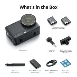 กล้อง Osmo Action 6 Adventure Combo 8K สำหรับวีล็อก พร้อมรูรับแสงปรับได้ เซ็นเซอร์ขนาด 1/1.1 นิ้ว และหน้าจอสัมผัสคู่ สำหรับการเดินทาง - Product Image 4