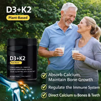 Capsules de Vitamine D3 K2 pour Adultes OEM ODM 5000 UI |   D3 MK-7 K2 à base de plantes |   Soutien immunitaire osseux |   60 unités