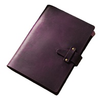 Carnet à anneaux A5 personnalisé en cuir pleine fleur vintage, journal/agenda en cuir véritable, cadeau, agenda rechargeable