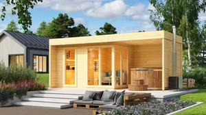 Chất Lượng Cao 2-8 Người Tùy Chỉnh Kích Thước Ngoài Trời Cube Red Cedar Spa Bồn Tắm Phòng Tắm Hơi - Product Image 2