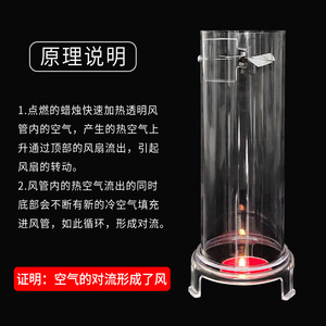 29012 Wind Formation Experiment Materials Hot Air Rising Demonstration Device <b>Physics</b>, Mechanics, and Thermodynamics Experiment - Product Image 3