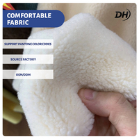 Tissu en peluche bouclé doux et agréable pour la peau, personnalisable en gros, pour chaussures, vêtements, couvertures, tissu en peluche Teddy