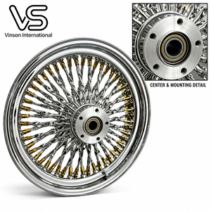 Rueda de alambre cromada de 21 pulgadas para motocicleta Cruiser, especificación personalizada, venta al por mayor - Product Image 3