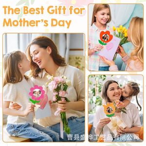 Wooden Flower Craft <b>Kit</b> For Kids <b>DIY</b> Painting 3D Educational Parent Child Creative Decoration 4-6Y - Product Image 5