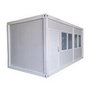 Casa Contenedor Prefabricada Blanca, Dormitorio Modular Portátil, Cabaña de Vivienda con Puerta y Ventana - Product Image 1