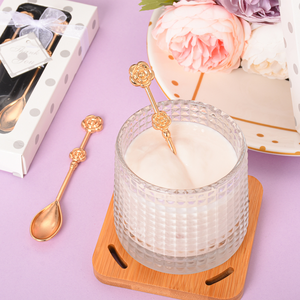 Souvenir Economici Personalizzati Ecologici e Moderni per Ospiti di Matrimonio, Cucchiaini da Caffè in Lega di Zinco Placcati <span class=keywords><strong>Oro</strong></span> Rosa con Finitura a Specchio - Product Image 2