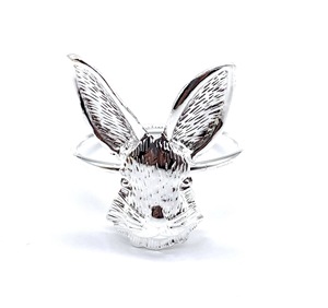 Ouro metal <span class=keywords><strong>animal</strong></span> Design talheres decorativos toalha anel Páscoa Rabbit guardanapo círculo metal <span class=keywords><strong>animal</strong></span> Coelho guardanapo anel