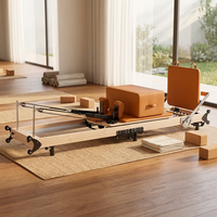 Vente en gros : Reformer Pilates pliable en bois d'érable de haute qualité, machine de fitness portable pour entraînement de base, gym, yoga et bien-être, garantie 10 ans