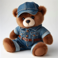 Ours en peluche pelucheux avec logo personnalisé personnalisé ours en peluche en vrac ours en peluche doux avec tissu