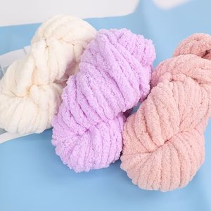 HENGYI bayi 20mm Vegan besar Jumbo tebal benang Chenille 100% poliester untuk merajut selimut Crochet