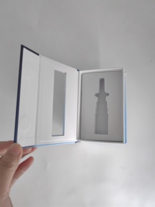 Customizable Recyclable Cardboard Cosmetic Paper Box New Design for Nasal Spray Magnetic Box Packaging with Plastic <b>Window</b> - Product Image 3
