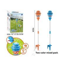 Machine à bulles électrique 2-en-1 et arroseur pour enfants – Jouet aquatique d'extérieur avec lumières pour l'été