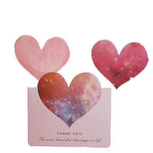 Biglietti d'Auguri Moderni a Forma di Cuore con Pittura a Olio 3D, Carta Patinata Lucida, Laminazione Eco-Friendly, per la Festa della Mamma e Regali Festivi - Product Image 1