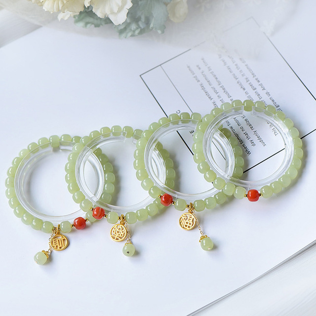 LANDY Natural Hetian Jade Bracelet Jewelry Turquoise Personalized Jade Bracelet Bangles