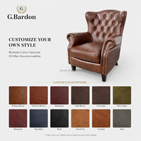 Fauteuil lounge en cuir véritable personnalisé, confortable et rembourré, idéal pour la maison, le bureau, le salon, l'hôtel ou la salle de cigares.