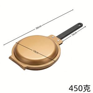 Cross-border for Cake Double-sided Mexican Folding Frying Pan Less Fume <b>Carbon</b> Steel Refined Iron Non-Stick for Gas Induction - Product Image 6