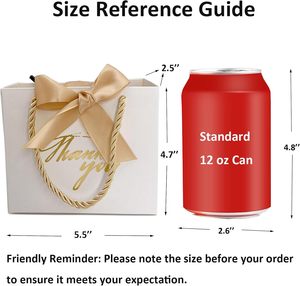 Sacchetto Regalo in Carta con Nastro Oro Champagne e Stampa Dorata '<span class=keywords><strong>Grazie</strong></span>', Confezione per Bomboniere Matrimonio e Feste - Product Image 2