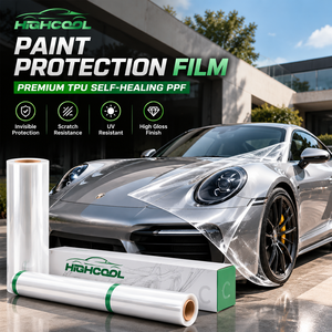 HIGHCOOL 1.52*15m Película Protectora de Pintura Transparente Premium para Automóviles, TPU, para Proveedores de Accesorios para Autos - Product Image 1