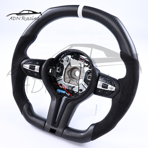 Volante Deportivo de Fibra de Carbono Seca Negra y Alcántara para <span class=keywords><strong>BMW</strong></span> F30 F32 F80 F82 M3 M4 M2 335i 340i 328i 440i 435 - Product Image 1