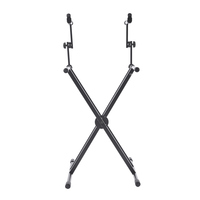 LEILEI 2 Tiers Electrical Piano Keyboard Stands Music Instrument Professional Adjustable X Shape