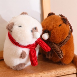 Capybara sang trọng Keychain mềm unisex capybara Thú nhồi bông với trẻ sơ sinh dễ thương phong cách PP bông Điền - Product Image 3