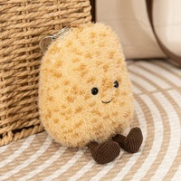 Llavero de Peluche Personalizado con Diseño de Patata Sonriente, Ideal como Regalo para Estudiantes