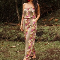 Combinaison ample pour femme à imprimé hawaïen, bandeau, sur mesure, en rayonne, fabriquée par le fabricant