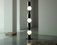 Lampe de sol résidentielle blanche minimaliste moderne nordique italienne à faire soi-même, abat-jour en verre, LED, garantie de 3 ans pour salon et chambre à coucher