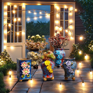 MSH moderno <span class=keywords><strong>vaso</strong></span> di fiori gigante retrò <span class=keywords><strong>vaso</strong></span> in ceramica vetrata <span class=keywords><strong>per</strong></span> balconi <span class=keywords><strong>da</strong></span> giardino pianta succulenta <span class=keywords><strong>per</strong></span> la decorazione del centro commerciale - Product Image 3