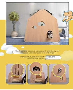 Camas Modernas para Gatos y Perros para Todas las Estaciones, Camas Ventiladas Ecológicas de Madera Maciza para Mascotas con Diseño Desmontable y Lavable - Product Image 3