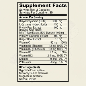 Cápsulas de Complejo DHM con Cardo Mariano y Vitamina C, 90 Unidades, Marca Privada OEM ODM - Product Image 4