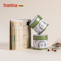 Kaleng Logam Mini Premium Tianhui, Wadah Kedap Udara & Food Grade untuk Menyimpan Teh Bunga, Teh Herbal