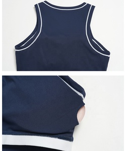 Ensemble <span class=keywords><strong>de</strong></span> <span class=keywords><strong>yoga</strong></span> et fitness pour femmes avec logo personnalisé, effet seconde peau, soutien élevé, soutien-gorge <span class=keywords><strong>de</strong></span> sport et short, surpiqûres contrastées, 2 pièces, <span class=keywords><strong>tenue</strong></span> <span class=keywords><strong>de</strong></span> sport pour la gym - Product Image 5