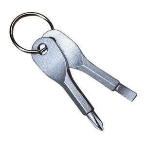 Mini destornillador portátil con llavero, herramienta EDC de cabeza plana y Phillips con anillo para llaves para uso en exteriores - Product Image 4