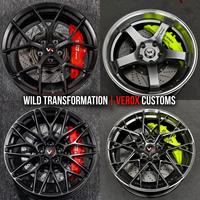 Jantes en alliage forgé sur mesure VeroX, finition noir brillant, 18, 19, 20, 21 pouces, 5x112, 5x120, pour BMW Série 3, Audi A4, Mercedes Classe C