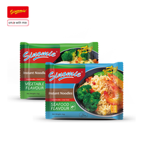 Nouilles instantanées SINOMIE HALAL & Marque Privée, échantillon gratuit, 65g, saveur fruits de mer, nouilles instantanées frites en sachet
