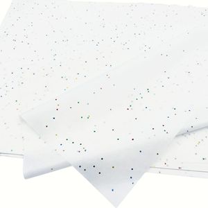 Pink <b>Tissue</b> <b>Paper</b> with Silver Dots Double Sided Coated for Gift Packaging Craft Use - Product Image 2