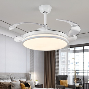 Ventilador de Techo LED Invisible Ajustable con Control Remoto de 5 Velocidades, 42 Pulgadas, Moderno, para Sala de Estar Interior, Precio Competitivo OEM/ODM 3 - Product Image 1