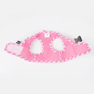 Harness Anjing Kecil Berbahan Jaring Lembut Motif Kotak-kotak, Harness <span class=keywords><strong>Vest</strong></span> Anti Tarik untuk Anjing Betina, Kucing, dan Anak Kucing, Warna Pink - Product Image 6