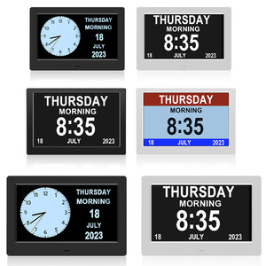 Reloj con Pantalla LCD de 7'' con Soporte de Mesa y para Colgar en la Pared, Reproductor de Video, Reloj para Personas con Alzheimer, Reloj para Demencia de 7 Pulgadas - Product Image 1
