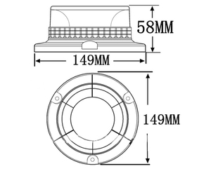 Balise rotative stroboscopique ronde à 30 <span class=keywords><strong>Led</strong></span> 10-80V Lumière clignotante magnétique <span class=keywords><strong>d</strong></span>'<span class=keywords><strong>avertissement</strong></span> de sécurité <span class=keywords><strong>d</strong></span>'urgence - Product Image 2