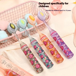 Brosse à dents pour enfants mignonne avec poils souples, brosse à dents pour enfants, brosse à dents pour enfants en cristal, brosse à dents pour bébé, brosse à dents souple - Product Image 3