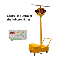 Contrôleur de feux de circulation temporaires DC12V, contrôleur de signalisation routière portable à énergie solaire avec mode automatique/manuel