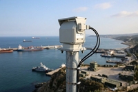Plataforma Industrial Pan Tilt VT-H50 de 50 kg con Control Remoto y Retroalimentación de Encoder de Bucle Cerrado para Protección Anti-Drones con Cámara Térmica