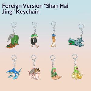 Porte-clés en acrylique amusant et original en forme d'animal, porte-clés fantaisie de dessin animé, cadeau mignon pour amis - Product Image 2