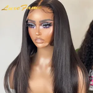 100% cerpelai rambut Brasil Hd renda depan Wig Virgin, grosir Hd renda Frontal Wig rambut Virgin Vendor,13x6 Hd renda Wig Frontal