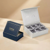Caja Rígida de Lujo con Logotipo Personalizado en Lámina Dorada para Perfume, Fragancia, Aceite Esencial, Caja de Regalo